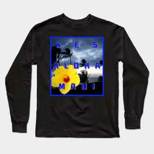 Aloha yellow hibiscus Long Sleeve T-Shirt